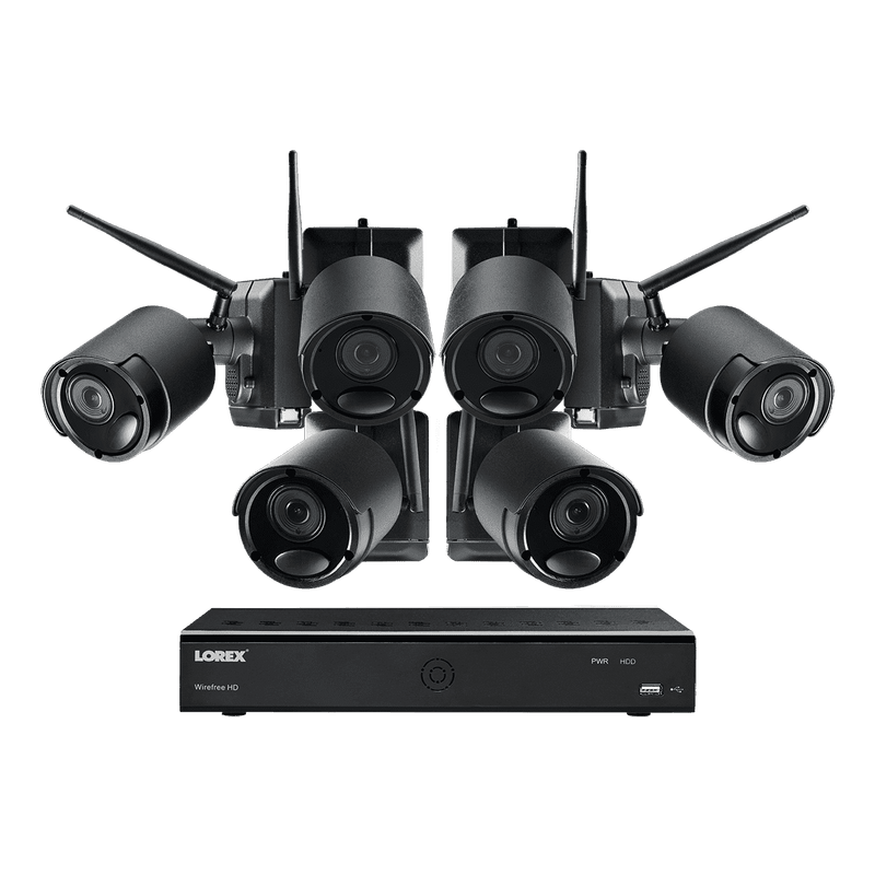 Lorex Wire Free Battery Two-Way Audio 6 Camera 6 Channel Indoor/Outdoor Security Surveillance System New LWF2080BG2-66