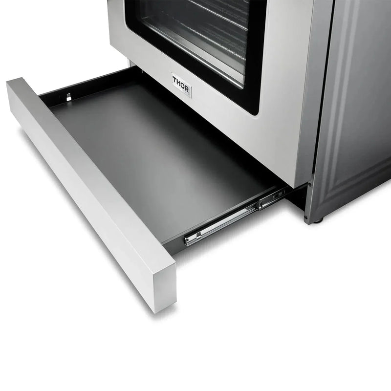 Thor Kitchen Appliance Package - 36 In. Gas Range, Range Hood, Microwave Drawer, Refrigerator, Dishwasher, AP-TRG3601LP-W-5