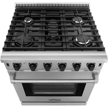 Thor Kitchen 30 in. Propane Gas Range, Range Hood, Dishwasher and Refrigerator, AP-LRG3001ULP-3