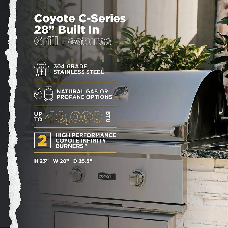 Coyote  C-Series 28" Grill 2 Burner - C1C28