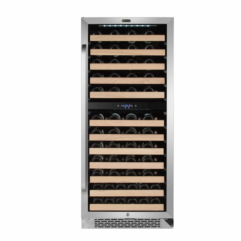 Whynter 92 Bottle Stainless Steel Dual Zone Compressor Wine Cooler BWR-0922DZ