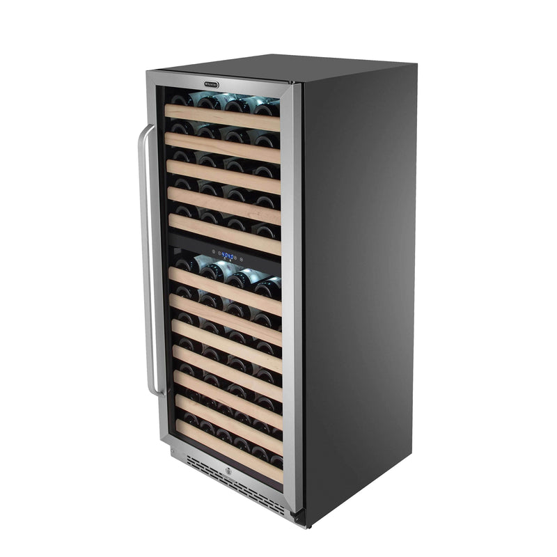 Whynter 92 Bottle Stainless Steel Dual Zone Compressor Wine Cooler BWR-0922DZ