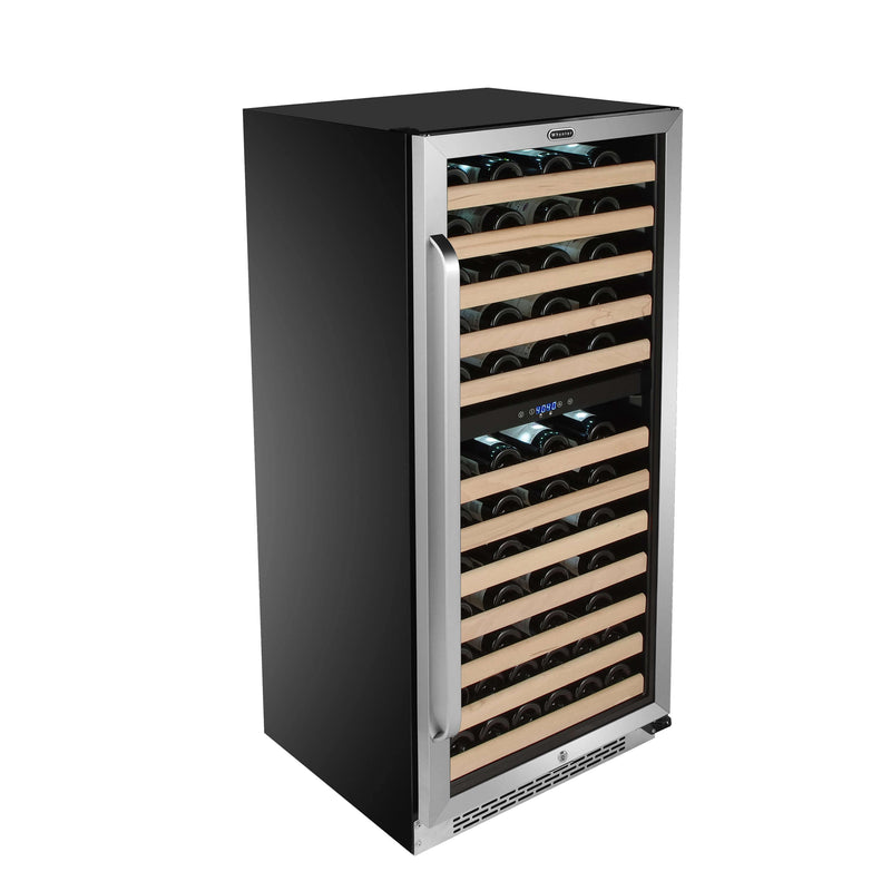 Whynter 92 Bottle Stainless Steel Dual Zone Compressor Wine Cooler BWR-0922DZ