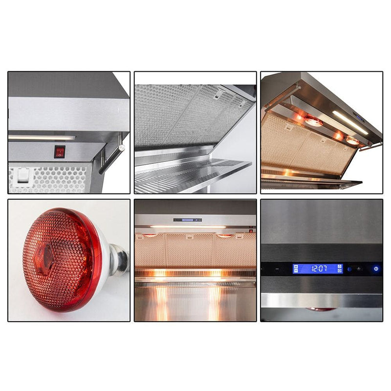 Forno Appliance Package - 36 Inch Gas Burner/Electric Oven Pro Range, Wall Mount Range Hood, Refrigerator, Microwave Drawer, Dishwasher, AP-FFSGS6187-36-8