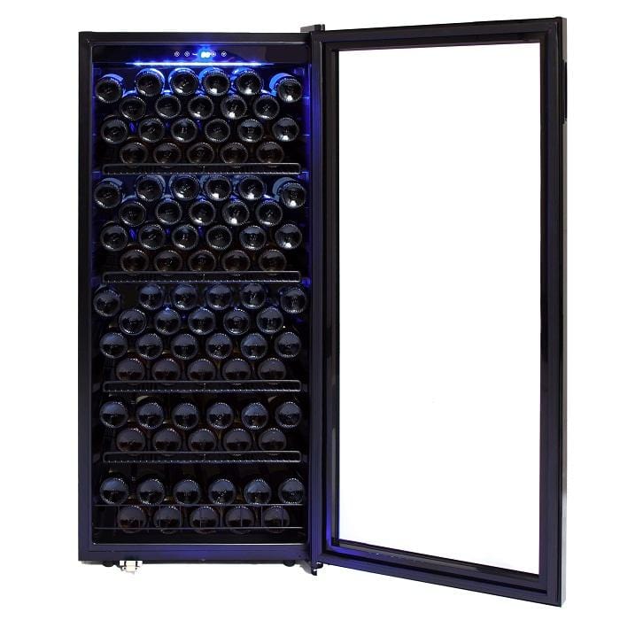 Whynter 124 Bottle Freestanding Wine Cooler FWC-1201BB