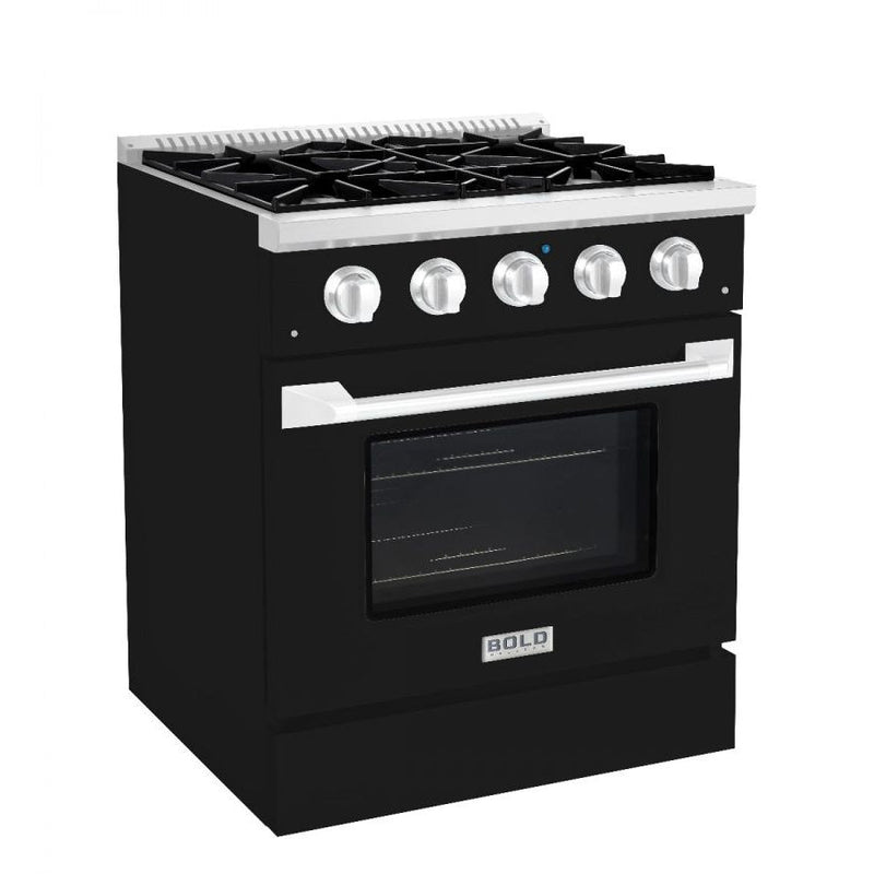 Hallman BOLD 30" 4.2 Cu.Ft. 4 Burner Freestanding All Gas Range and Gas Oven - HBRG30