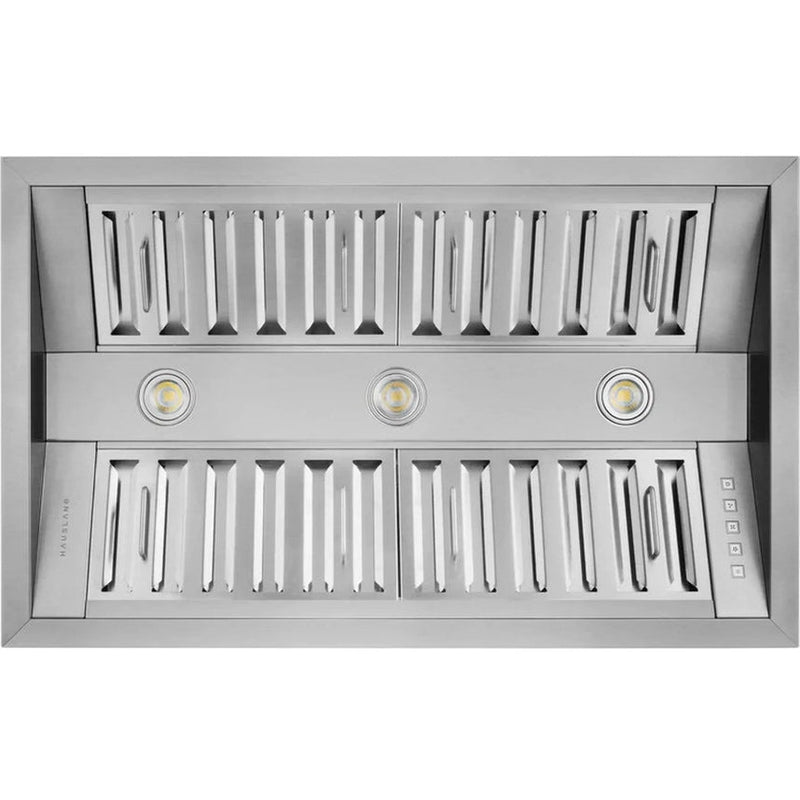 Hauslane 18.5" Deep 800 CFM Convertible Built-In Insert Range Hood in Stainless Steel - IN-R200SS-36