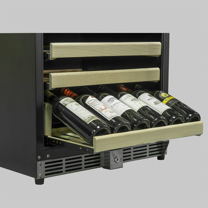 Kings Bottle 46 Bottle 24 Inch Under Counter Wine Fridge Built In - KBU50WX