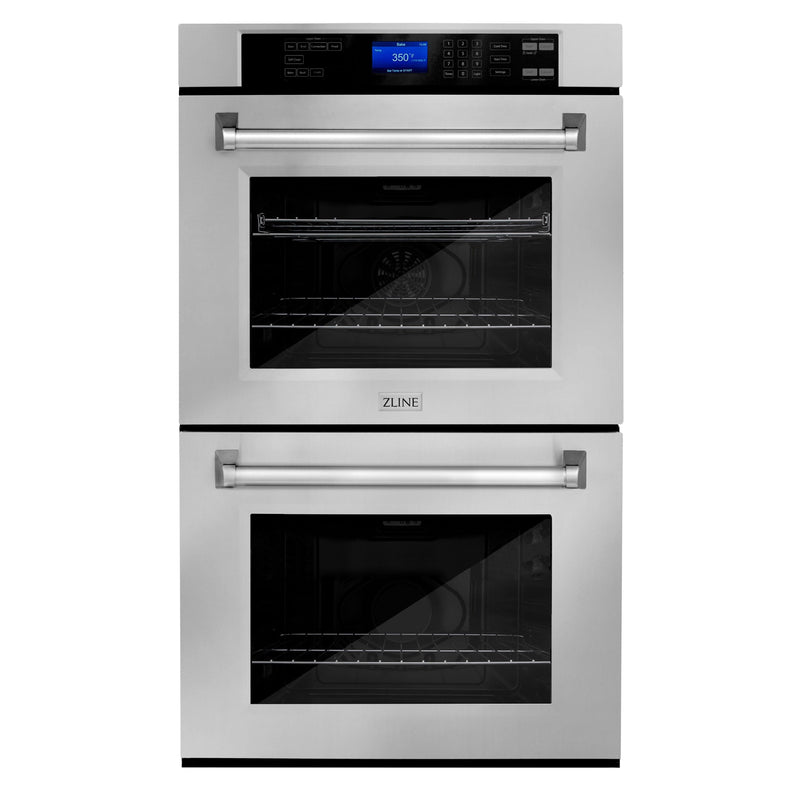 ZLINE 30 in. Professional Double Wall Oven in Stainless Steel with Self Cleaning, AWD-30