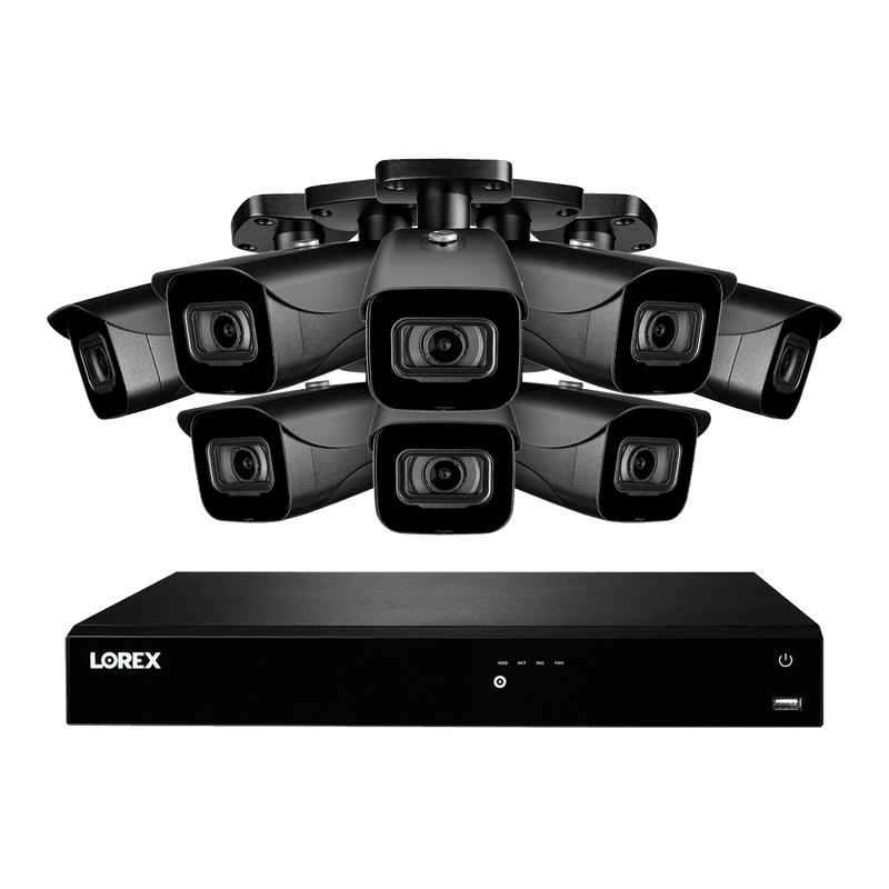 Lorex  16-Channel Fusion NVR System with Eight 4K (8MP) IP Cameras Security Surveillance System New N4K3-168BB