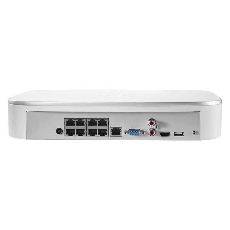 Lorex  8-Channel 4K Fusion NVR System with 4 Smart Deterrence 4K (8MP) IP Cameras Security Surveillance System New N4K2SD-84WB