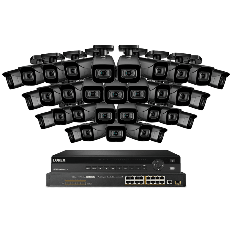 Lorex 32-Channel NVR System with Thirty-Two 4K (8MP) IP Cameras Security Surveillance System New NC4K8-3232BB