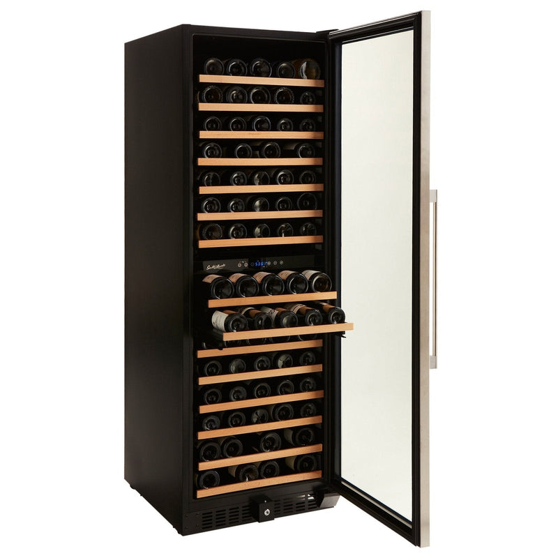 166 Bottle Premium Dual Zone Stainless Steel Wine Refrigerator