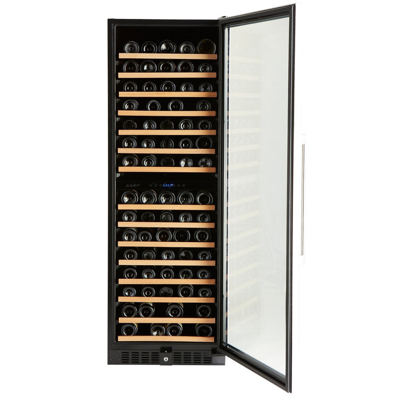 166 Bottle Premium Dual Zone Stainless Steel Wine Refrigerator