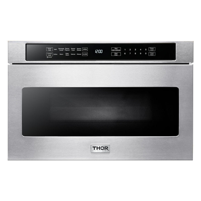 Thor Kitchen Appliance Package - 36 in. Natural Gas Range, Microwave Drawer, Refrigerator, Dishwasher, AP-LRG3601U-6