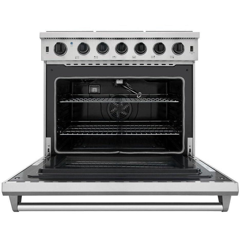 Thor Kitchen Appliance Package - 36 in. Liquid Propane Range, Refrigerator, Dishwasher, AP-LRG3601ULP-2