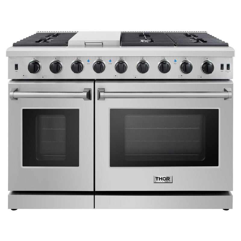 Thor Kitchen Appliance Package - 48 in. Gas Range, Dishwasher, Refrigerator, AP-LRG4807U-2