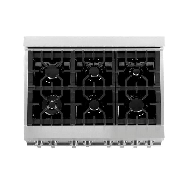 ZLINE Appliance Package - 36 in. Dual Fuel Range, Range Hood, Dishwasher, 3KP-RARH36-DW