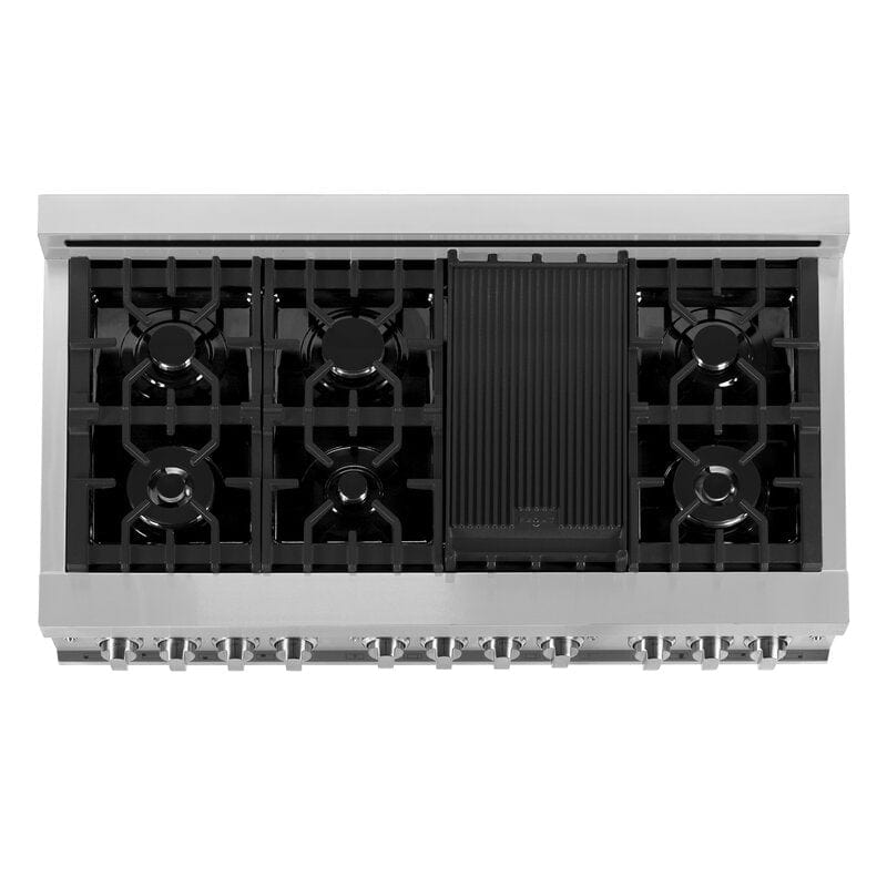 ZLINE 48 in. Appliance Package Dual Fuel Range, Range Hood, Microwave Drawer, Dishwasher, 4KP-RARH48-MWDW