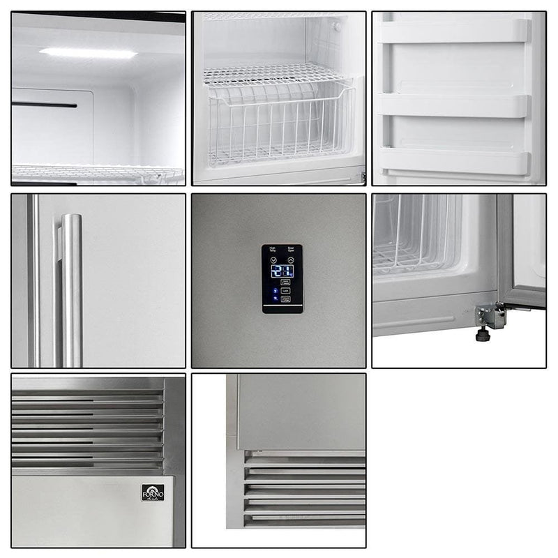 Forno Pro-Style Refrigerator and Freezer - 2 x 28" - 27.6 cu.ft  (FFFFD1933-60S)