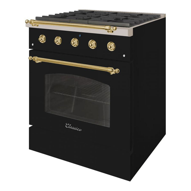 Hallman CLASSICO 30" 4.2 Cu.Ft. 4 Burner Freestanding All Gas Range and Gas Oven - HCLRG30