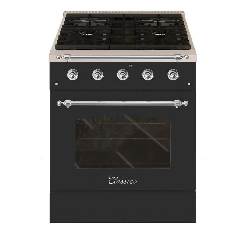 Hallman CLASSICO 30" 4.2 Cu.Ft. 4 Burner Freestanding All Gas Range and Gas Oven - HCLRG30