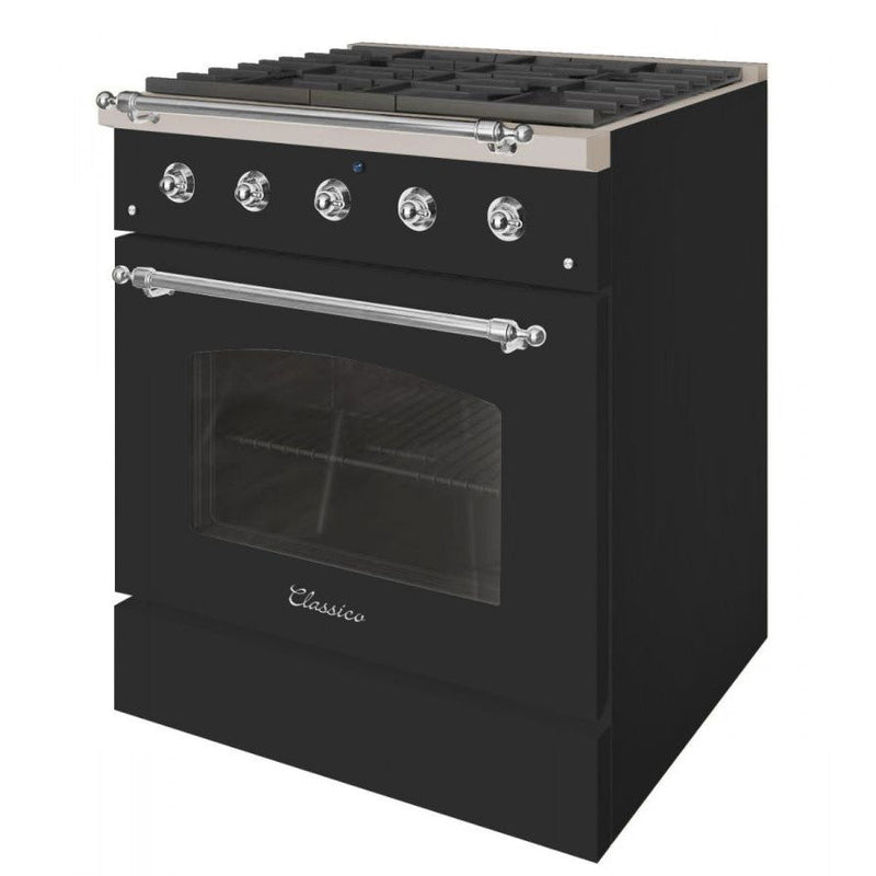 Hallman CLASSICO 30" 4.2 Cu.Ft. 4 Burner Freestanding All Gas Range and Gas Oven - HCLRG30