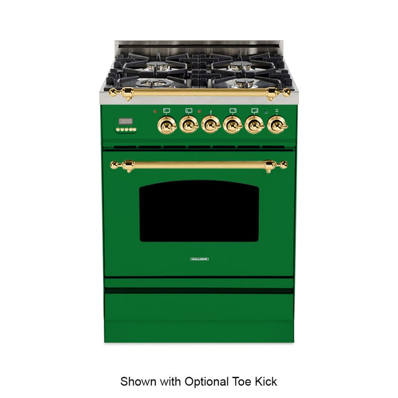 Hallman 24 in. Single Oven Duel Fuel Italian Range - HDFR24