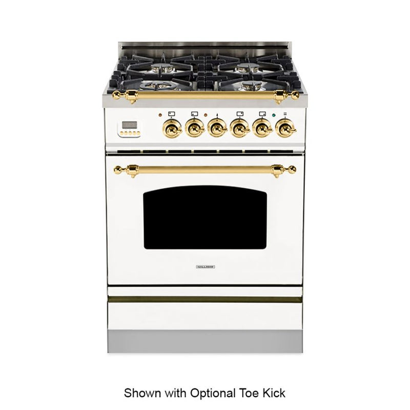 Hallman 24 in. Single Oven Duel Fuel Italian Range - HDFR24