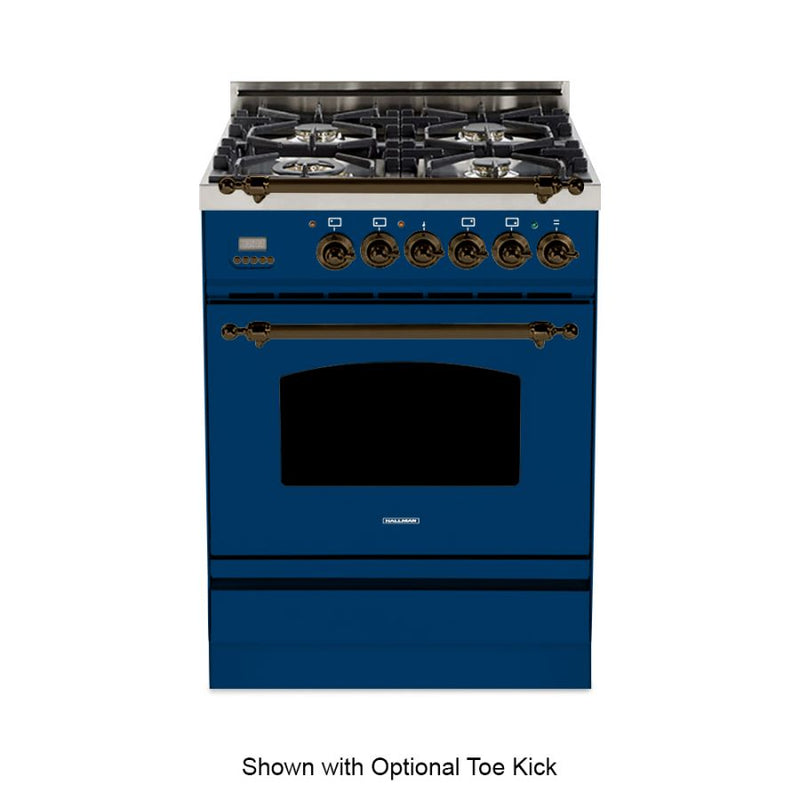 Hallman 24 in. Single Oven Duel Fuel Italian Range - HDFR24