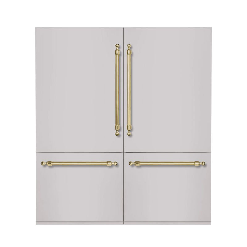 Hallman 72" Built-in, Side by Side Refrigerator with total of 28.4 Cu. Ft. and Freezer with a total of 11.2 Cu.Ft, Contemporary European Design, Panel Ready