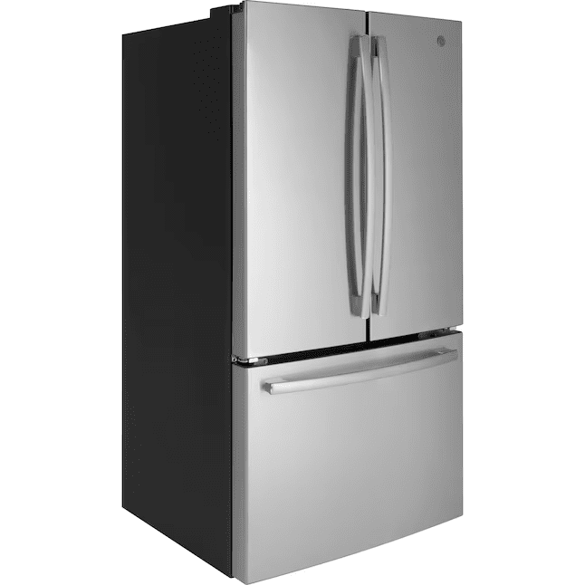 GE 27-cu ft French Door Refrigerator with Ice Maker and Water dispenser (Fingerprint-resistant Stainless Steel) Energy Star - GNE27JYMFS