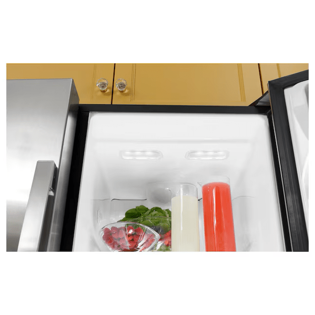 Ge 25.3-Cu Ft Side-By-Side Refrigerator with Ice Maker, Water and Ice Dispenser (Stainless Steel) - Gss25gypfs