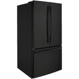 GE 27-Cu Ft French Door Refrigerator with Ice Maker and Water Dispenser (Black) Energy Star - GNE27JGMBB