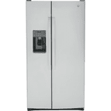 Ge 25.3-Cu Ft Side-By-Side Refrigerator with Ice Maker, Water and Ice Dispenser (Stainless Steel) - Gss25gypfs