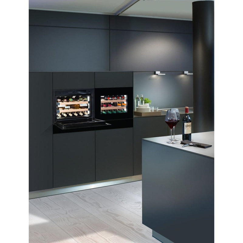 Liebherr Built-in Fully Integrated Black Glass Wine Cabinet - HWGB 1803