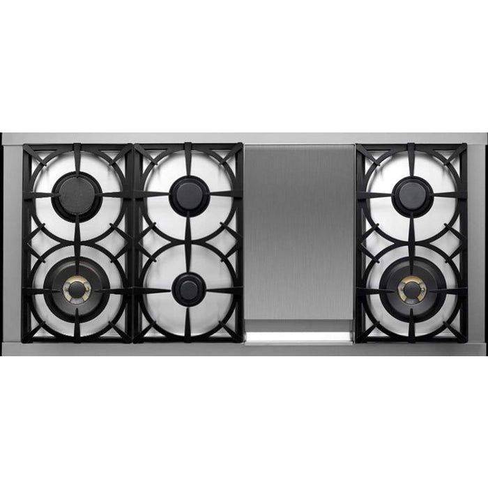 Superiore Deco 48-Inch Dual Fuel Double Oven Freestanding Range in Black and Cream Matte with Bronze Trim - RD482SCNCB_