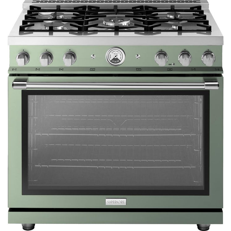 Superiore La Cucina 36-Inch Gas Freestanding Range in Velvet Sage - RL361GPG_S_