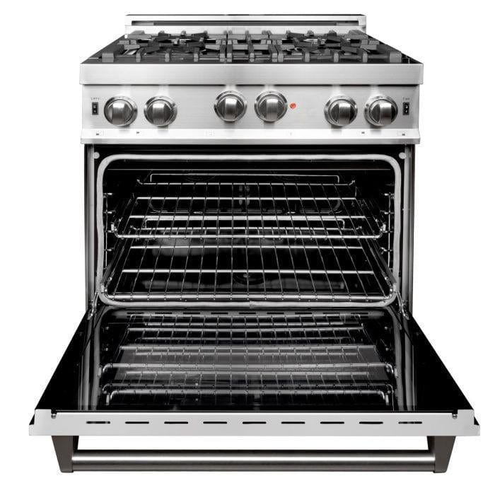 ZLINE 30 in. Professional 4.0 cu. ft. 4 Gas on Gas Range  with White Matte Door, RG-WM-30